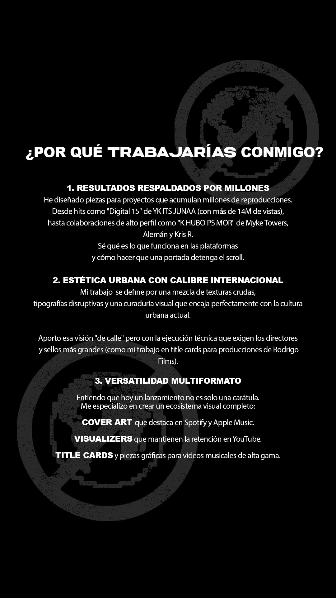 Portada del portfolio en celular